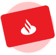 Santander logo, connected to Visor through Open Finance